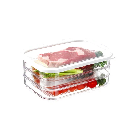 Bronkeeper Stackable Deli Meat Storage, 3-Tier Lunch Meat Container for Fridge – Dishwasher Safe, Clear Cold Cuts & Cheese Organizer with Lid, Meal Prep Meat Storage Containers for Refrigerator