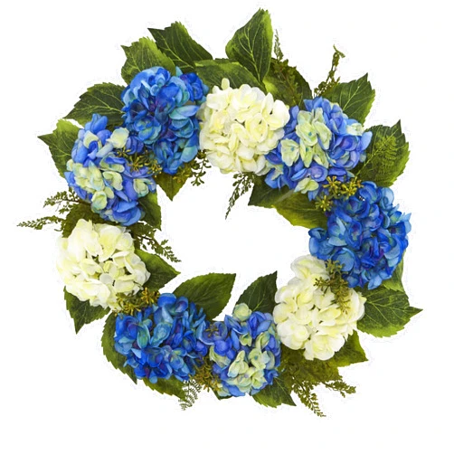 Nearly Natural 24in. Artificial Hydrangea Wreath
