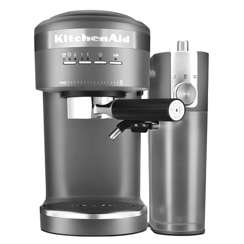 KitchenAid Semi-Automatic Espresso Machine and Automatic Milk Frother Attachment - KES6404, Charcoal Grey