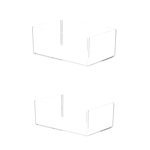 Marketing Holders 2 Pack Acrylic Retail Tray Single Compartment 10 Inch Wide x 6.5 Inch Deep Clear Lucite Countertop Product Merchandise Storage Organizer for Businesses Shops and Homes by Marketing Holders