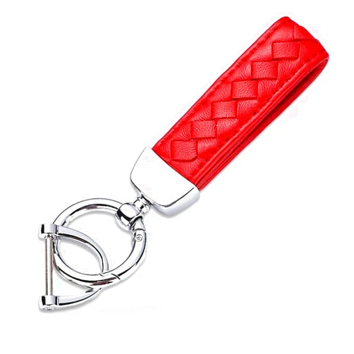WUYANGXD Leather key chain,car key chain, home universal sheepskin key chain with anti-loss D-ringkey chain， round key ring.