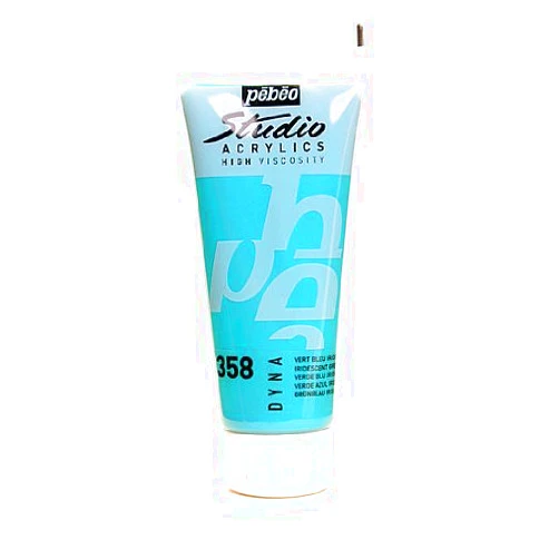 Pebeo Studio Acrylic Paint Iridescent Green/Blue 100 ml [Pack of 3 ]