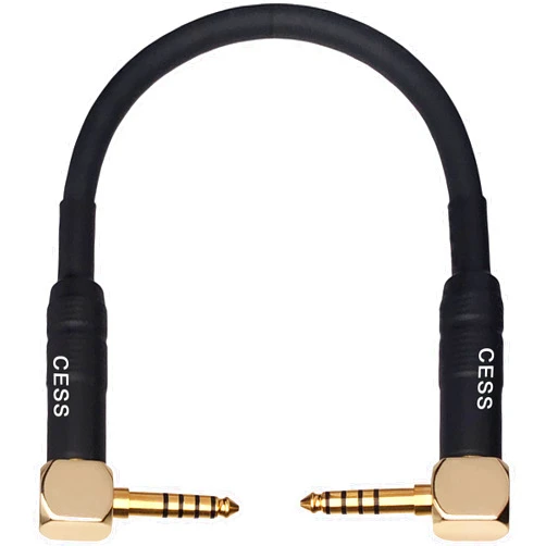 CNCESS CESS-250 4.4mm Balanced Male to Male Cable - Dual Right Angle Plugs, 6-Inch Length, High-Fidelity Audio, Compact and Durable Design