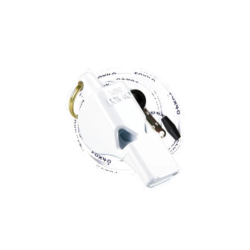 Fox 40 Mini Safety Whistle with Breakaway Lanyard White