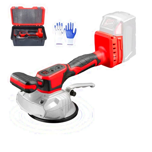Yorlpikc Tile Vibration Leveling Machine,for Milwaukee 18V Max Battery,Cordless Portable Tiler Vibrator Tool with 8 Adjustable Speed,Suction Cup,Digital Display,Floor,Wall,Thick Glass,Cordless Vibrator Tool