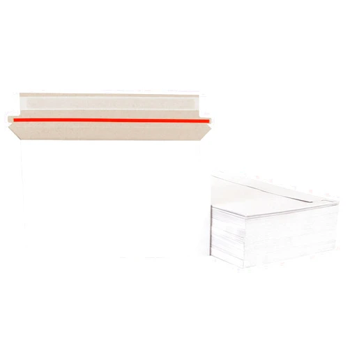 QTLCOHD 100 Pack Rigid Mailers Stay Flat Photo Document Mailers 6x10 Inch Self Seal Cardboard Envelops Mailers White Paper Mailers for CD, Photo, Picture, Letter, etc.