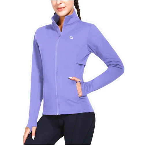 BALEAF Women's Fleece Running Jacket Water Resistant Full Zip Winter Cold Weather Gear Thermal Cycling Workout Jackets