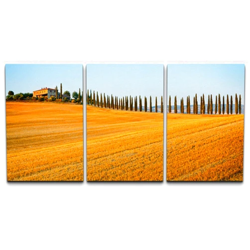 wall26 Canvas Print Wall Art Golden Countryside in Tuscany, Italy Nature Wilderness Photography Modern Rustic Scenic Relax Multicolor Colorful for Living Room, Bedroom, Office - 16