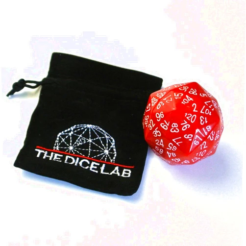 The Dice Lab 120-sided Die in Red