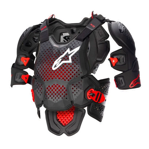 Alpinestars 6700523-1431-XSS: A-10 V2 Full Chest Protector Anthracite/Black/Red Xs/Sm