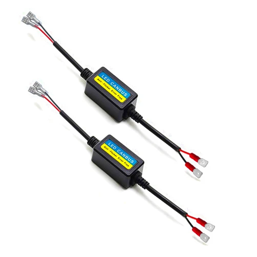 Lyn666 H1/H3/H7 LED Anti Flicker Capacitor Error Code Computer Warning Canceller LED Resistor Canbus Decoder(Pack of 2)