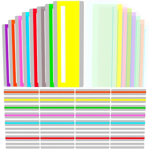 Heetobcos 48 Pieces Guided Reading Strips with 3 Styles Highlight Bookmarks Reading Ruler Reading Tracking Colored Overlays Strips Assorted Colors Helps with Dyslexia