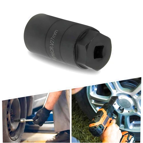 Jokormo Pack of 1 Car Tire Screw Socket, Multi-Functional Automobile Maintenance Accessories, Tire Screws Removal Tool, Universal for Most Cars, SUVs and Vans (Black #2)