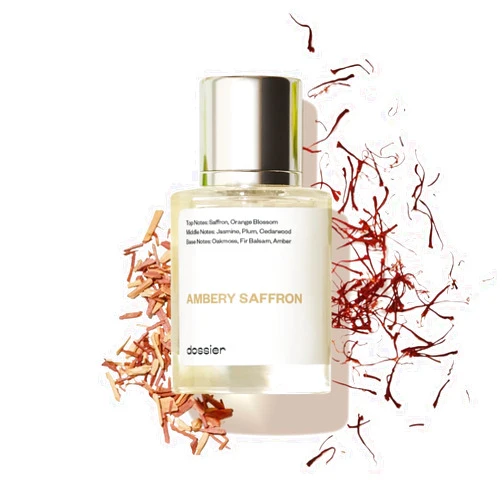 Dossier - Ambery Saffron 1.7 Fl Oz (50ml) - Eau de Parfum - Inspired by B.accarat R.ouge 540 - Vegan, Unisex Perfume Spray