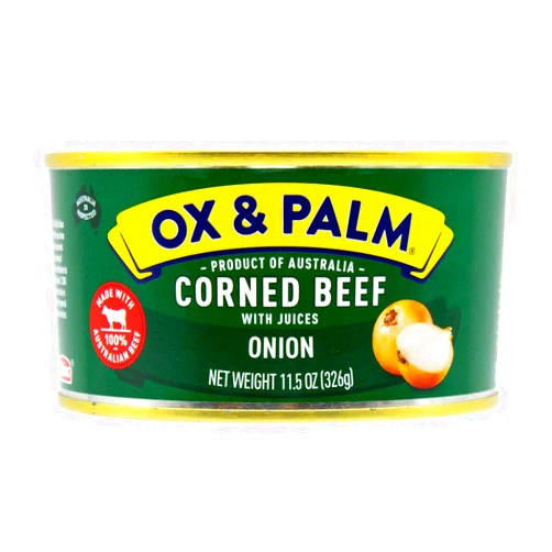 Ox & Palm Corned Beef Onion Flavored, 11.5 Ounce