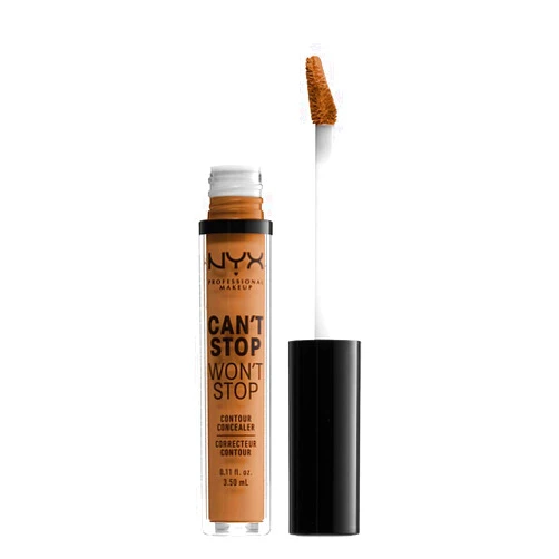 NYX PROFESSIONAL MAKEUP Can't Stop Won't Stop Contour Concealer, 24h Full Coverage Matte Finish - Warm Honey