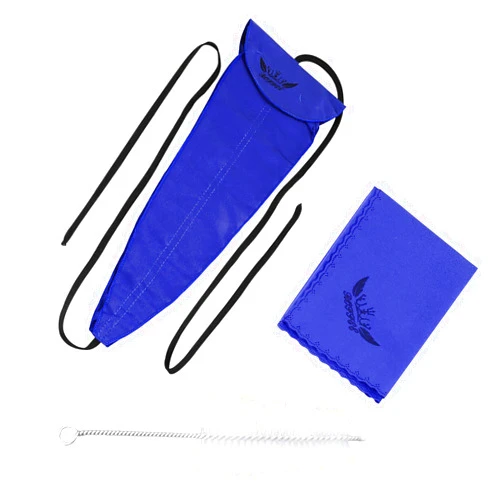 ROFFEE Sax/Saxophone Cleaning Cloth, Durable Saxophone Sax Cleaning Cloth Tool for Tube Inside Clean,1 Cleaning Cloth Swab,1 Mouthpieces Brush(Blue)