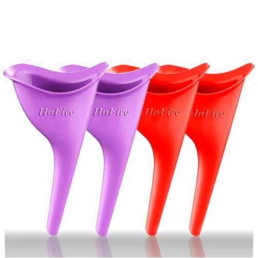 HF-0104 HoFire Female Urination Device-Lets You Pee Standing up-Lightweight Silicone Portable Travel Urinal Funnel Women-Perfect Camping, Traveling, Climbing, Festivals,Outdoor Activities-4 Pcs