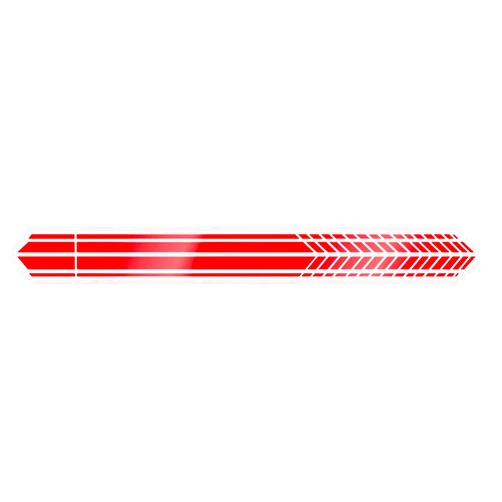 x xotic tech Side Door Skirt Stripe Cover Overlay Sticker Trim, Glossy Red Racing Sporty Graphic Style (Length 86
