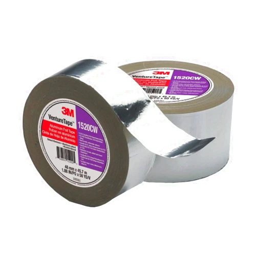 3M Venture Tape 1520CW Aluminum Foil Tape – 2.83 inches x 150 feet, 1.8 mil Thickness, Cold Weather Solvent Acrylic Adhesive, High Strength, Conforms to Irregular Surfaces