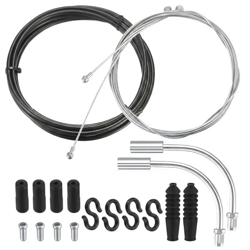 Generic Bike Brake Cable Kit – Front & Rear (1.1m & 1.7m) + 2.5m Housing, Universal Replacement for MTB/Road Bikes, Fits Shimano & SRAM, Galvanized Steel, Smooth & Durable