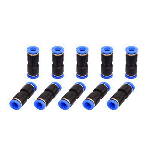 SNS 8mm Tube OD Plastic Straight Union Pipe Tube Fitting Straight Pneumatic Connector(10 PCS) SPU-8
