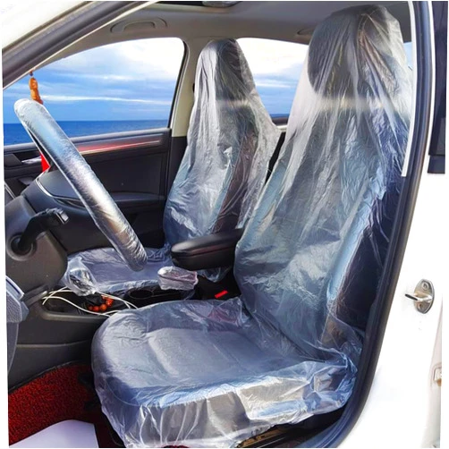 SOMUCH 50PCS Disposable Car Seat Covers - Waterproof Plastic Seat Protection for Cars Trucks SUVs - Universal Automotive Interior Accessories