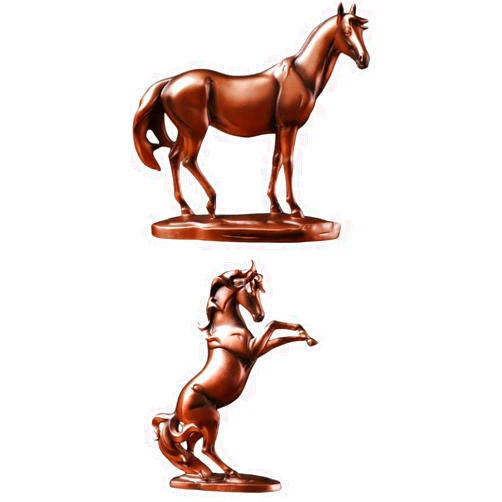 ZEELYDE Garden Ornaments Decor Statue Outdoor,Bar Table Figurine Garden Decoration for Sculpture Home Ornaments 2Pcs European Style Horse Sculpture Resin Artwork Desk Shelf Decor