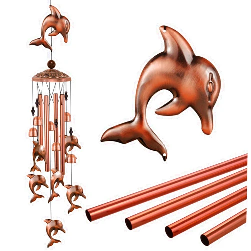 ME9UE Outdoor Dolphin Wind Chimes Decor, Mobile Wind Chime, Dolphin Wind Bell, Dolphin Decoration Wind Chime, Home, Indoor, Yard, Patio, Festival, Garden, Outdoor Decoration, Gift for Mom