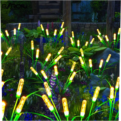 BXROIU Solar Outdoor Garden Lights,4 Pack LED Solar Swaying Lights for Garden Patio Yard Pathway Walkway Wedding Party Christmas Landscape Lighting(Warm White)