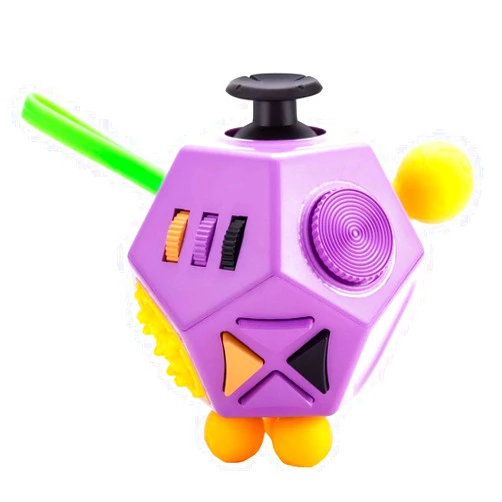 UOOEFUN Fidget Toys,12 Sided Cube Toys,Fidget Dodecagon Toys Relief Stress and Anxiety Depression Anti for Kids and Adults with ADD, ADHD, OCD, Autism(Purple/C3)