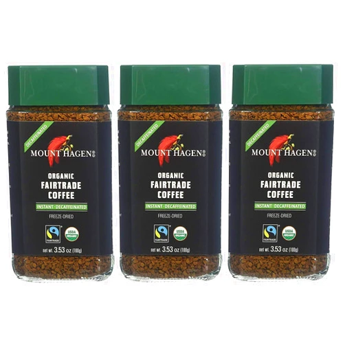 Free 2b .Mount Hagen: Organic Café Decaffeinated Freeze Dried Instant Coffee - 3.53 Oz (3 Pack)