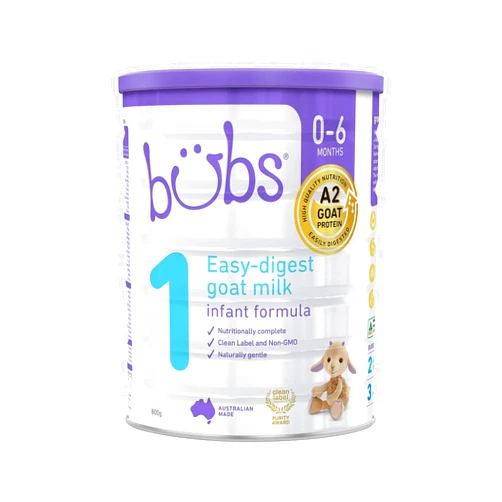Bubs Goat Milk Infant Formula Stage 1, Infants 0-6 months, Made with Natural Goat Milk, 28.2 oz