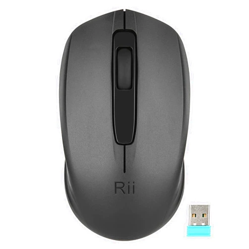 Rii Wireless Noiseless Mouse,2.4G Portable Computer Mice for PC, Laptop, Windows,Office Included Wireless USB dongle (Silent(Black)-New)