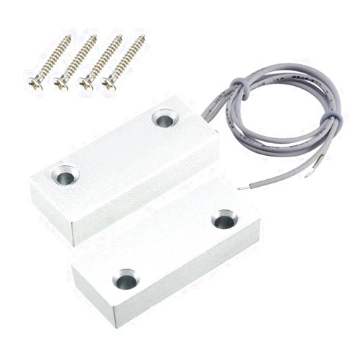Gebildet Home Security Wired Rolling Door Contact 0~100V/0.5Amp Magnetic Reed Switch MC-51 Alarm Sensor Magnetic Switch with 2 Wires for N.C. Applications