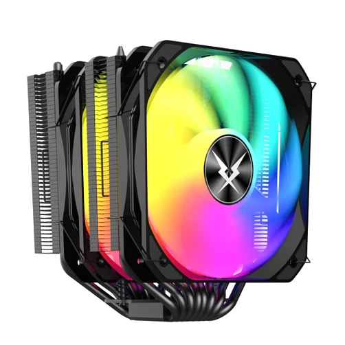 RUIX GT820 CPU Air Cooler, 8 Heat Pipes, Dual Tower, 130mm PWM Fan, 240W TDP, for AMD AM4 AM5/Intel LGA 1851/1700/1200/115X， Black - RGB