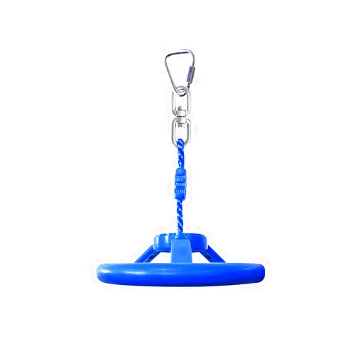 Letsgood Ninja Swing Obstacle Wheel for Kids - 360° Rotatable Monkey Warrior Wheel for Backyard Outdoor Obstacle Course, Swing Set (Blue)