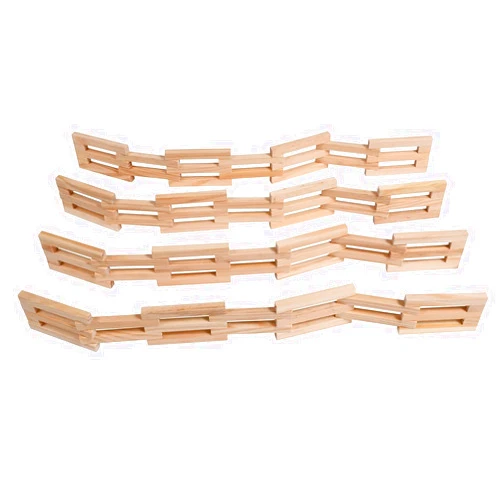 The Freckled Frog Wooden Fences - Set of 4 - Ages 12m+- More than 6 ft (2 inches high) of Toy Corral Fences for Imaginative Play with Toy Horses, Farms, Action Figures and Role Play Activities