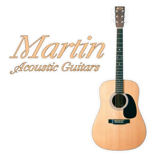 CNW Studio Martin Acoustic Guitars Vinyl Waterproof Sticker Decal Car Laptop Wall Window Bumper Sticker 5