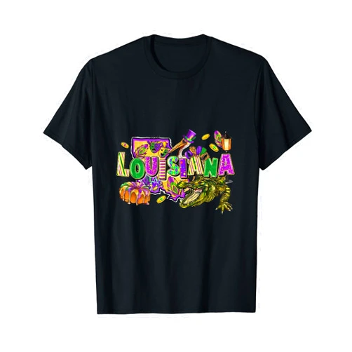 Mardi Gras 2024 store Louisiana Mardi Gras New Orleans Alligator Pelican Crawfish T-Shirt