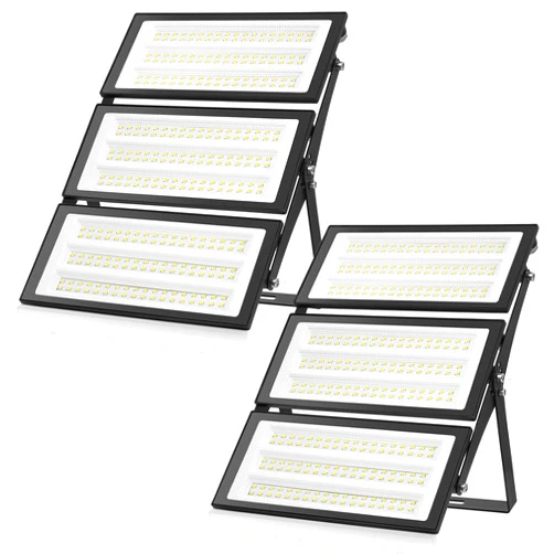Sararoom 2 Pack 300W LED Flood Light Outdoor, 30000LM Super Bright LED Security Lights with Wider Lighting Angle, 6500K Daylight Stadium Lights, IP66 Waterproof Floodlight for Yard, Street, Garage