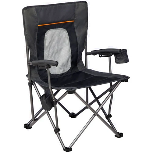 PORTAL Folding Camping Chair Comfortable Portable Lawn Chairs Lightweight Foldable Outdoor Camp Chair for Adults, Supports up to 300 lbs, Black