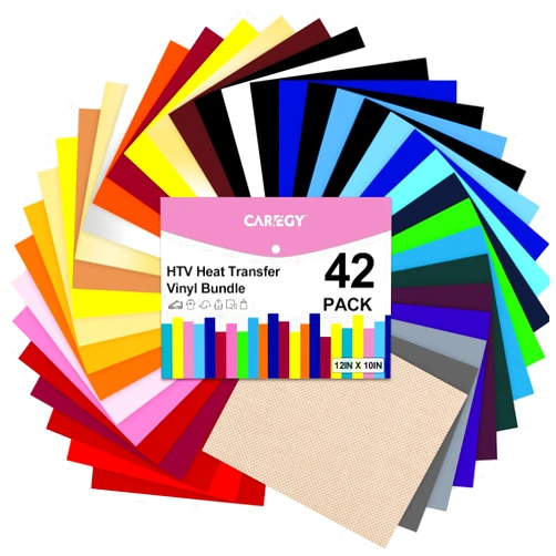 CAREGY HTV Heat Transfer Vinyl Bundle: 42 Pack 12