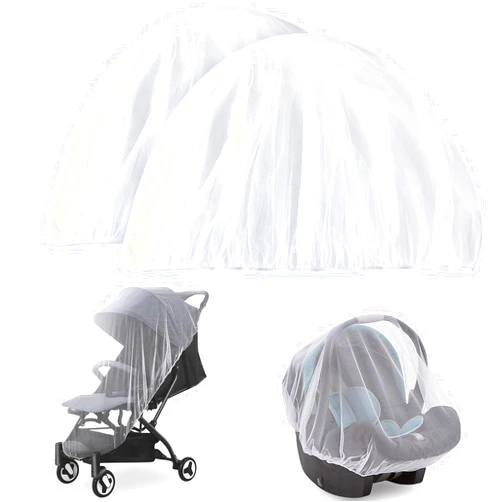 Coldwind Mosquito Net for Stroller(2 Pack), Baby Mosquito Net Bug Net for Car Seat, Bassinets, Cradles, Playard, Pack N Plays and Portable Mini Crib, Baby Insect Netting, White