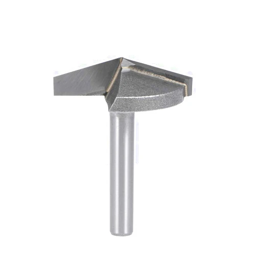 uxcell 150 Degree V-Groove Router Bit 32mm Dia with 6mm Shank, Titanium Steel Tipped V Grooving Bit (Gray)
