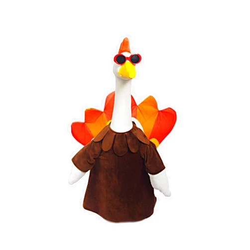 MXVPY Porch Goose Turkey Outfits Lawn Goose Halloween Costume with Hat Glasses Holiday Outdoor Garden Yard Patio Decor