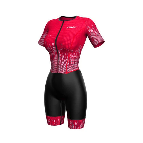 Sparx Sports Sparx Aero Triathlon Suit Women Short Sleeve Tri Suit Women Running Swimming Cycling Skinsuit