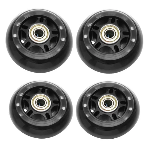 Be In Your Mind Pack of 4pcs PU Wheels with 608ZZ Bearings Front Anti-Tip Wheel Assembly for Scooters Power Chairs Skateboards Drift Cars 72x24mm