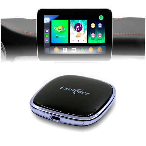 EXPLOTEC 2023 Newest CarPlay AI Box Android 13 US 4G LTE Sim Card 8GB RAM 128GB ROM, Support BT Remote Control, Netflix, YouTube, Spotify, GPS Google Maps, WiFi