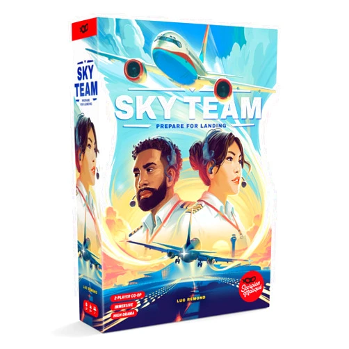 Scorpion Masqué Sky Team | Game of The Year in The USA, France, Germany, & More | Cooperative Dice Game to Land a Plane | Ages 14+ | 2 Players | 20 Minutes